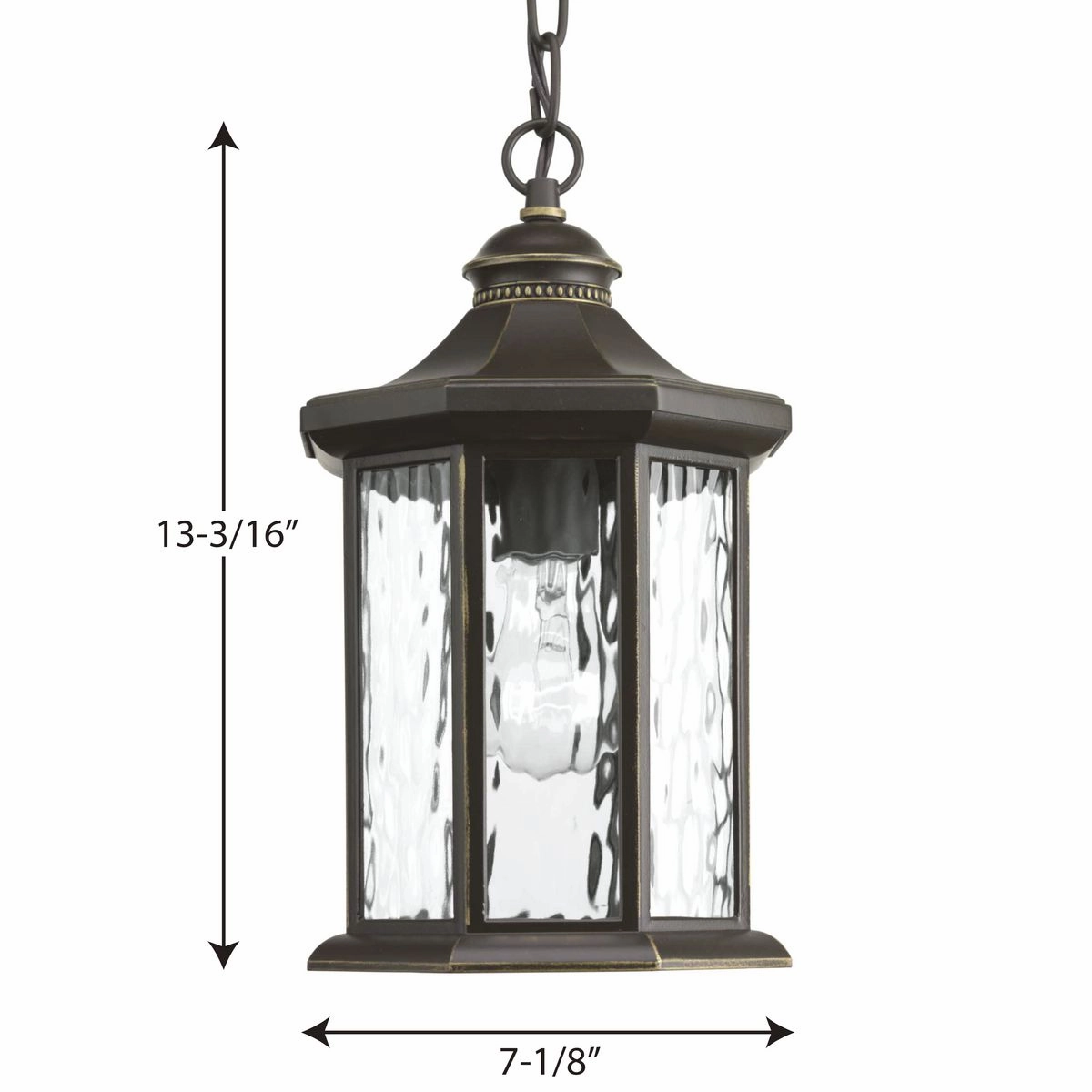 Edition One Light Hanging Lantern Antique Bronze Garden Hanging Lights promo