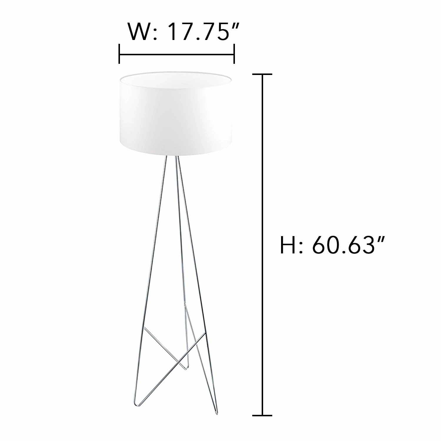 Eglo Lighting 39232A Modern Camporale Lamp Chrome