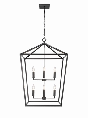 Eight Light Pendant Matte Black Ceiling Lights Lighting cheap deals
