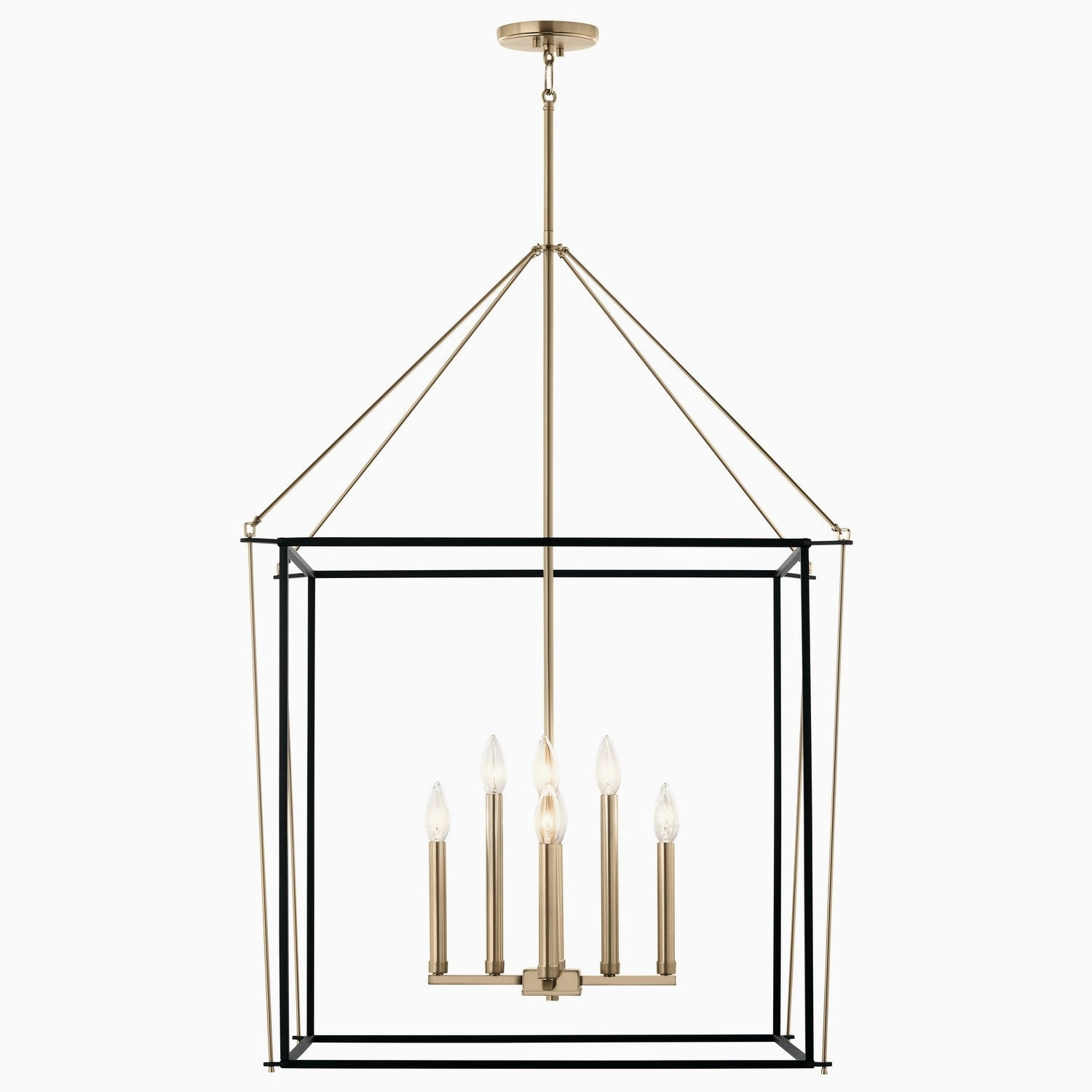 Eisley Eight Light Foyer Pendant Champagne Bronze Designer Ceiling Lights for less