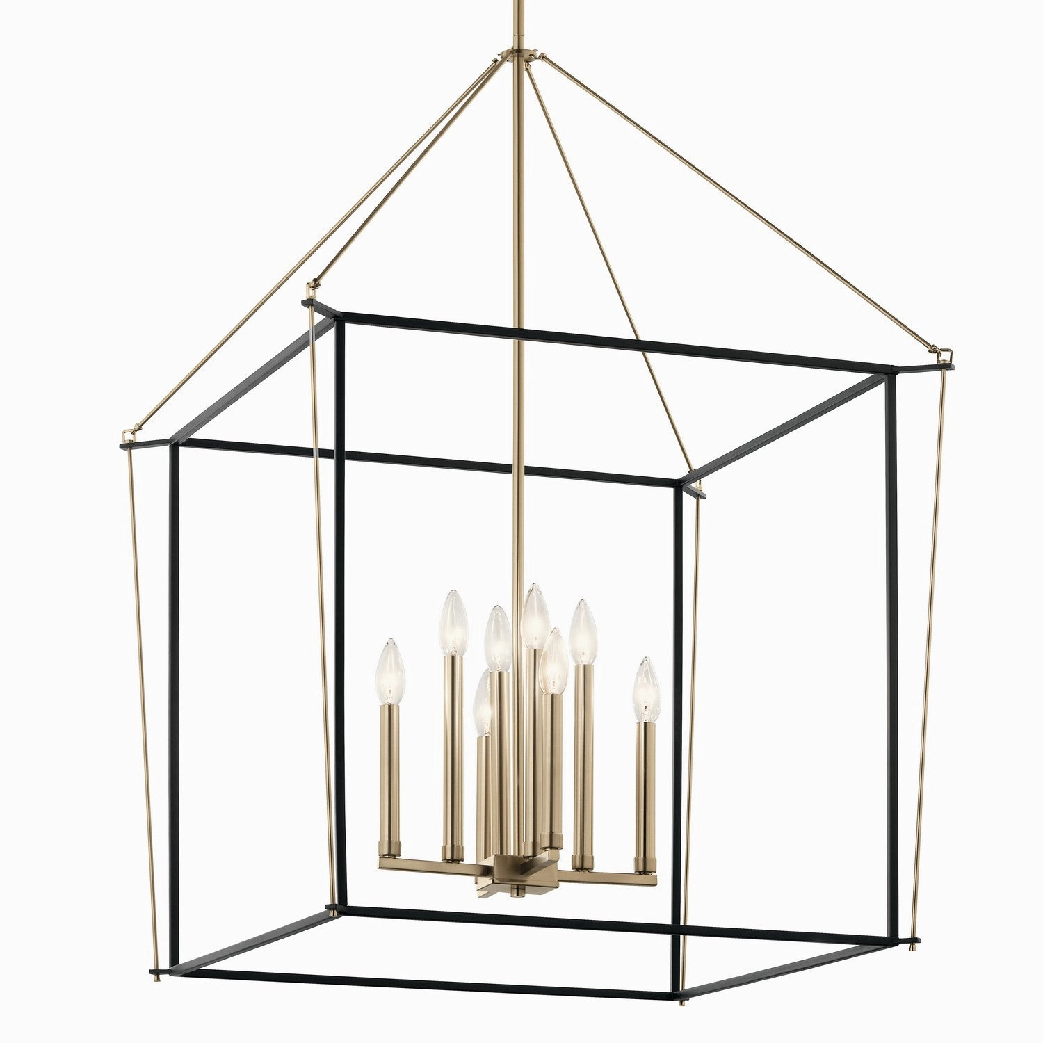 Eisley Eight Light Foyer Pendant Champagne Bronze Designer Ceiling Lights for less