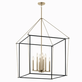Eisley Eight Light Foyer Pendant Champagne Bronze Ceiling Lights Lighting outlet store