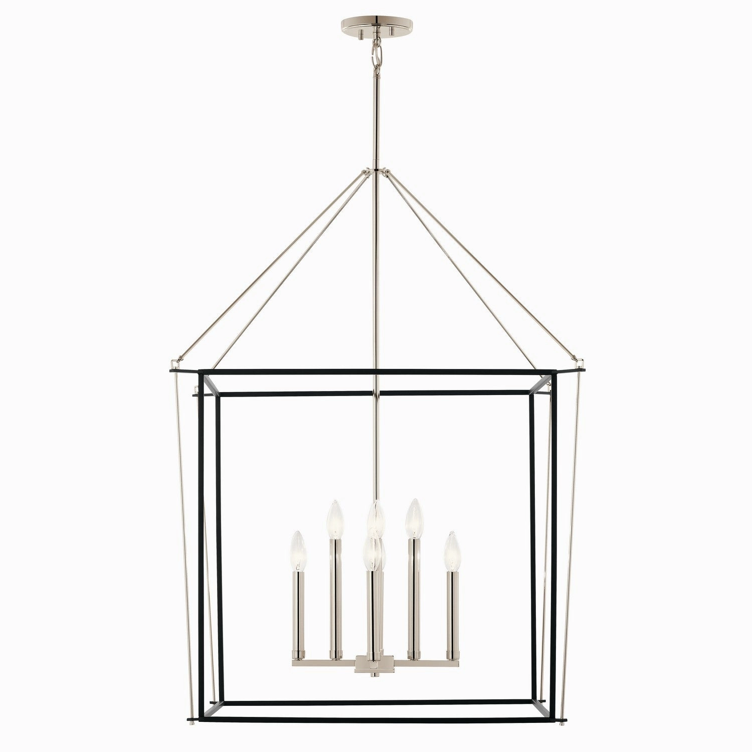 Eisley Eight Light Foyer Pendant Polished Nickel Designer Ceiling Lights for less