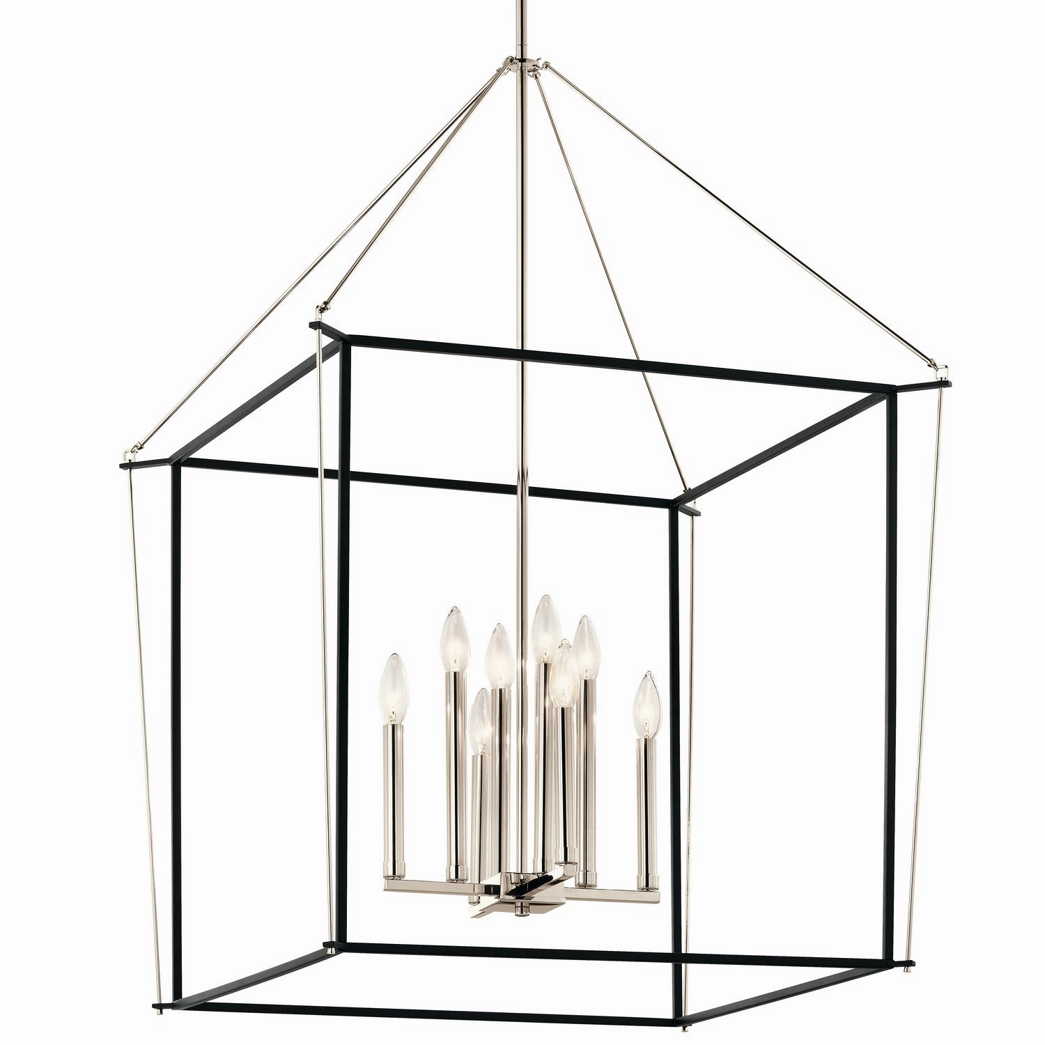 Eisley Eight Light Foyer Pendant Polished Nickel Designer Ceiling Lights for less