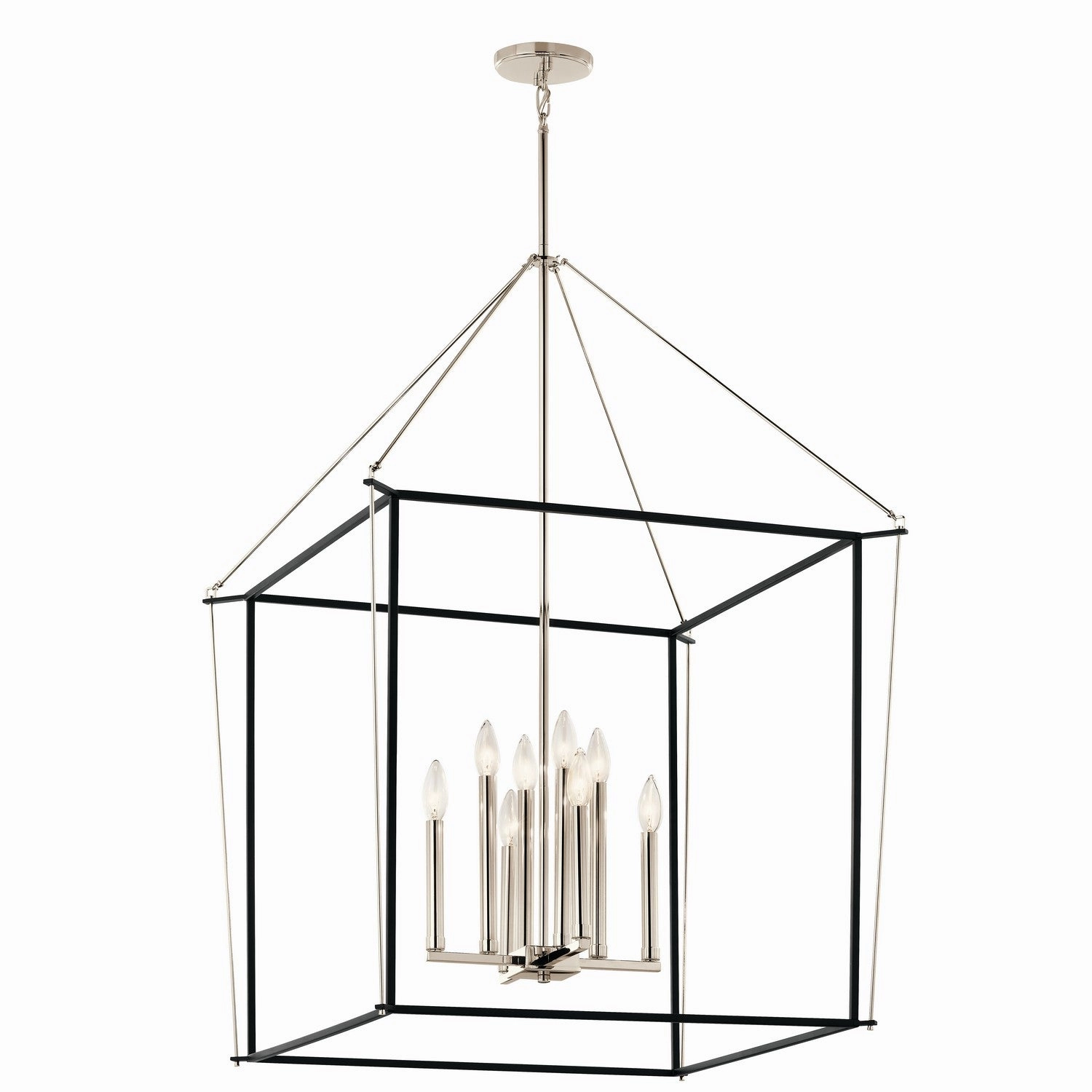 Eisley Eight Light Foyer Pendant Polished Nickel Ceiling Lights Lighting outlet store