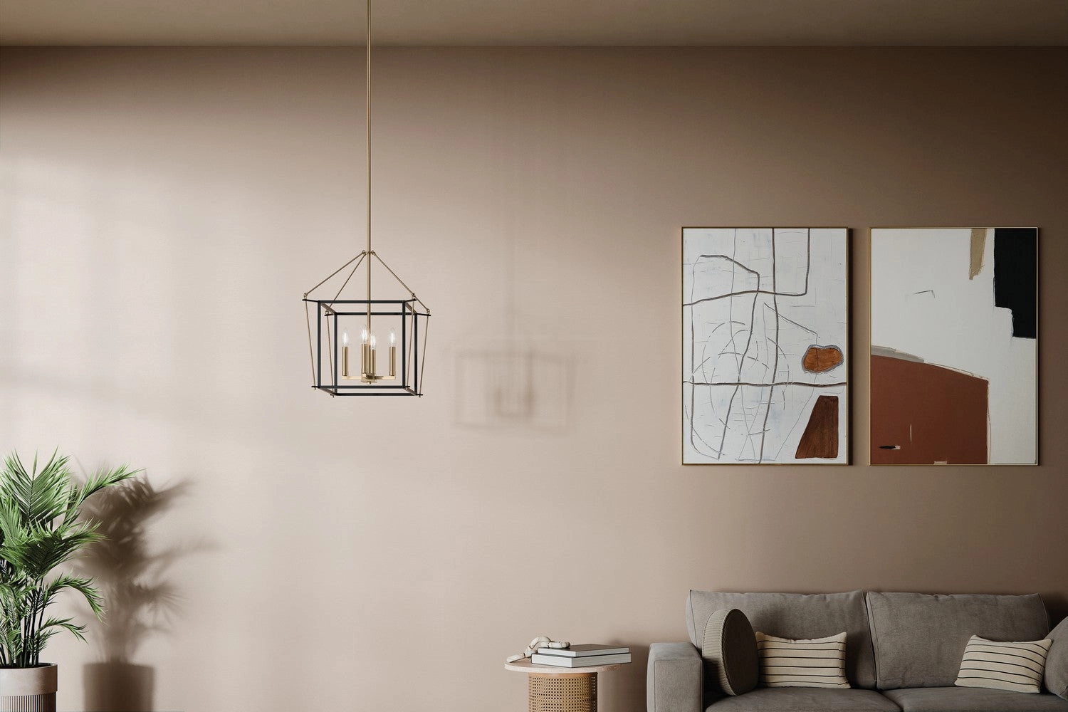 Eisley Four Light Foyer Pendant Champagne Bronze Designer Ceiling Lights for less