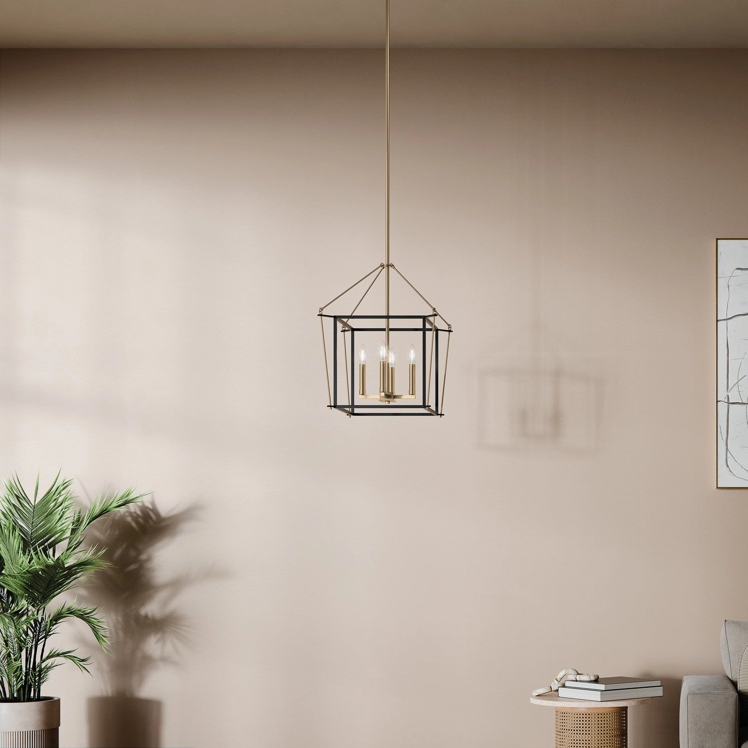 Eisley Four Light Foyer Pendant Champagne Bronze Designer Ceiling Lights for less
