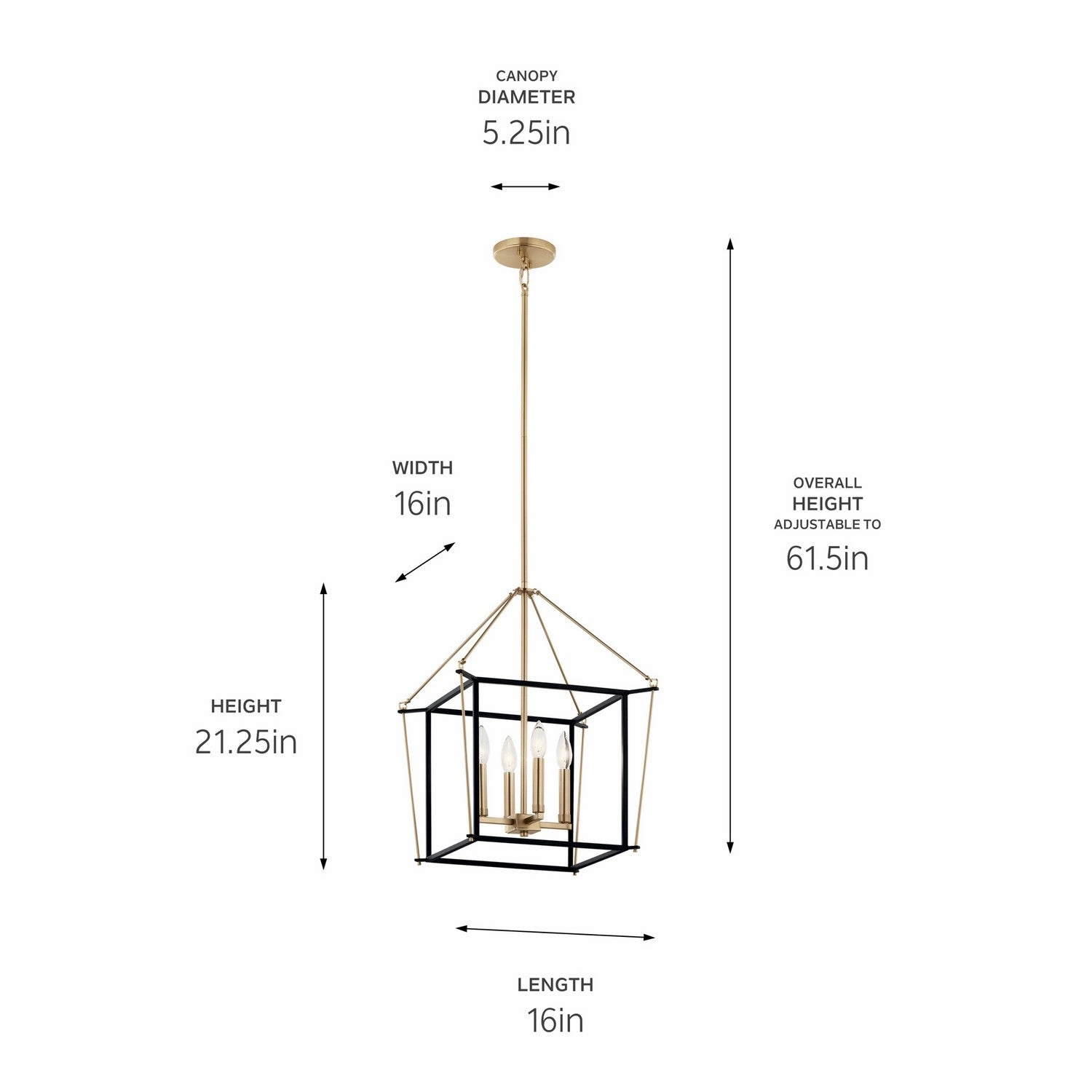 Eisley Four Light Foyer Pendant Champagne Bronze Designer Ceiling Lights for less