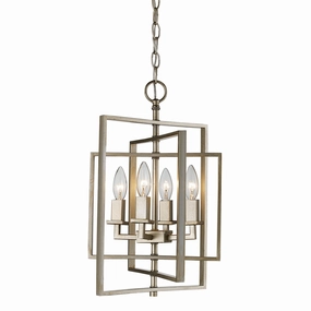 El Capitan Four Light Pendant Antique Silver Leaf Ceiling Lights Lighting discount price