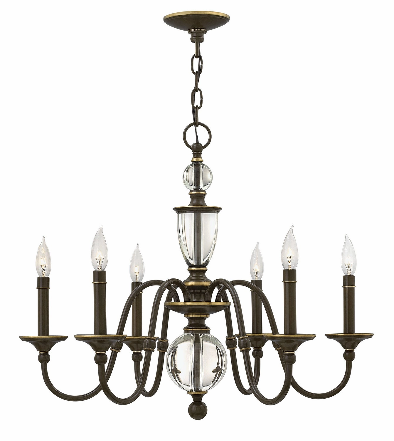 Eleanor LED Chandelier in Light Oiled Bronze Modern Ceiling Lights shop