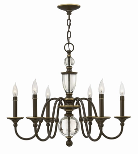 Eleanor LED Chandelier in Light Oiled Bronze Modern Ceiling Lights shop