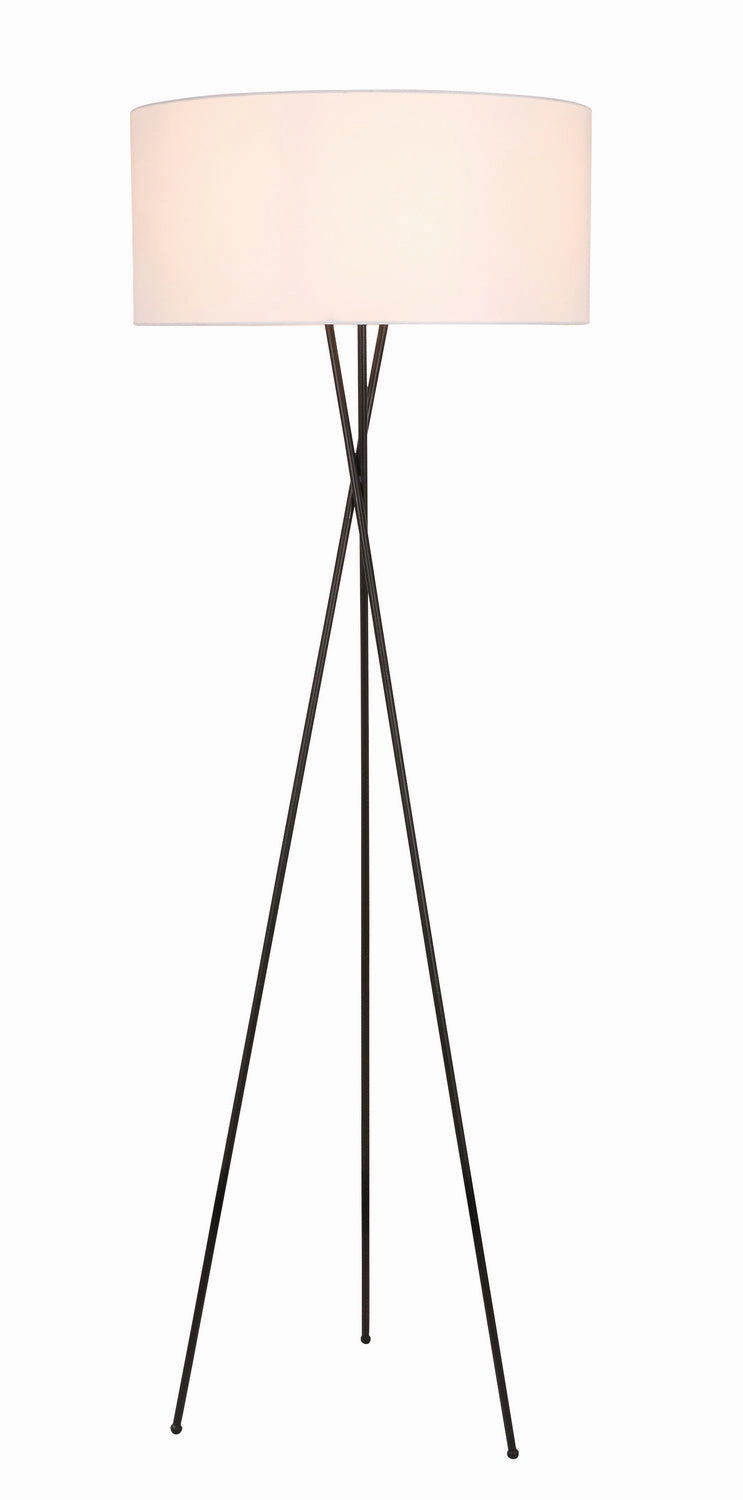 Elegant Lighting LD6189BK Modern Cason Lamp Black And White Shade