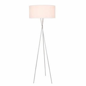 Elegant Lighting LD6190S Modern Cason Lamp Silver And White Shade Buy Lamps cheap online