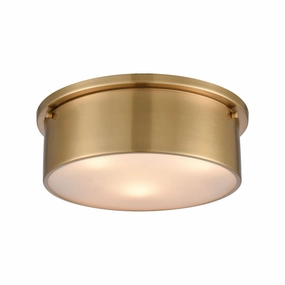 Elk Flushmounts 12121/3 Ceiling Light - Satin Brass Online shop Ceiling Lights