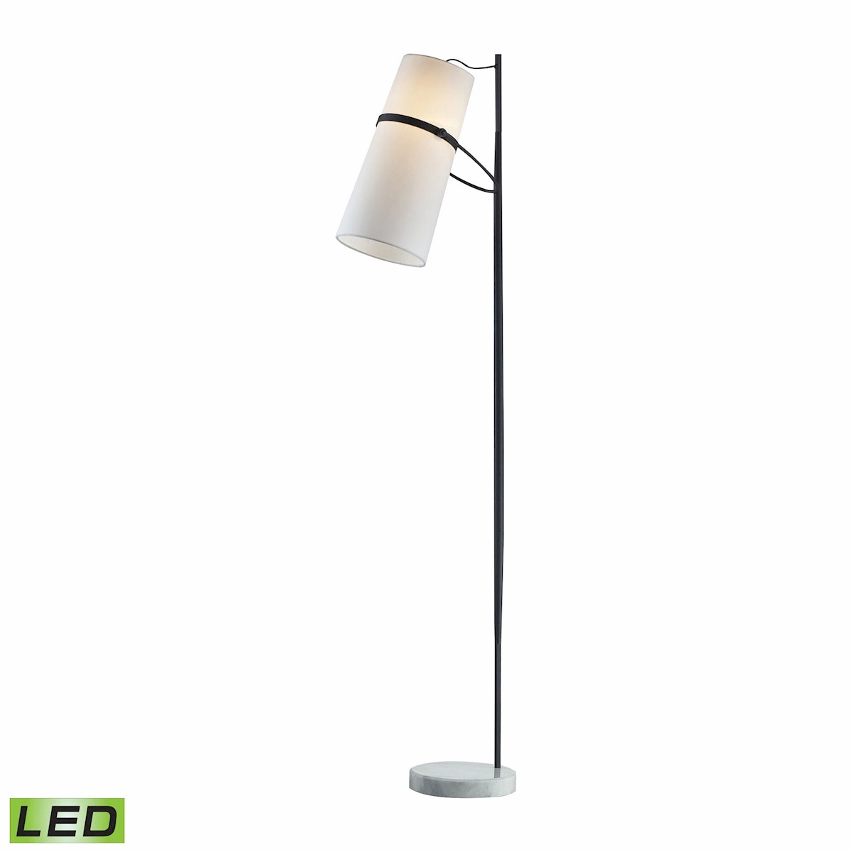 Elk Lighting D2730-LED Modern Banded Shade Lamp Matte Black Buy Lamps cheap online