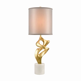 Elk Lighting D4696 Raelle Lamp Gold Leaf Discount Lighting Lamps