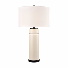 Elk Lighting H0019-10345 Modern Emerson Lamp White Glazed Discount Lighting Lamps