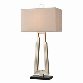 Elk Lighting H0019-8551 Modern Stoddard Park Lamp Champagne Silver Discount Lighting Lamps