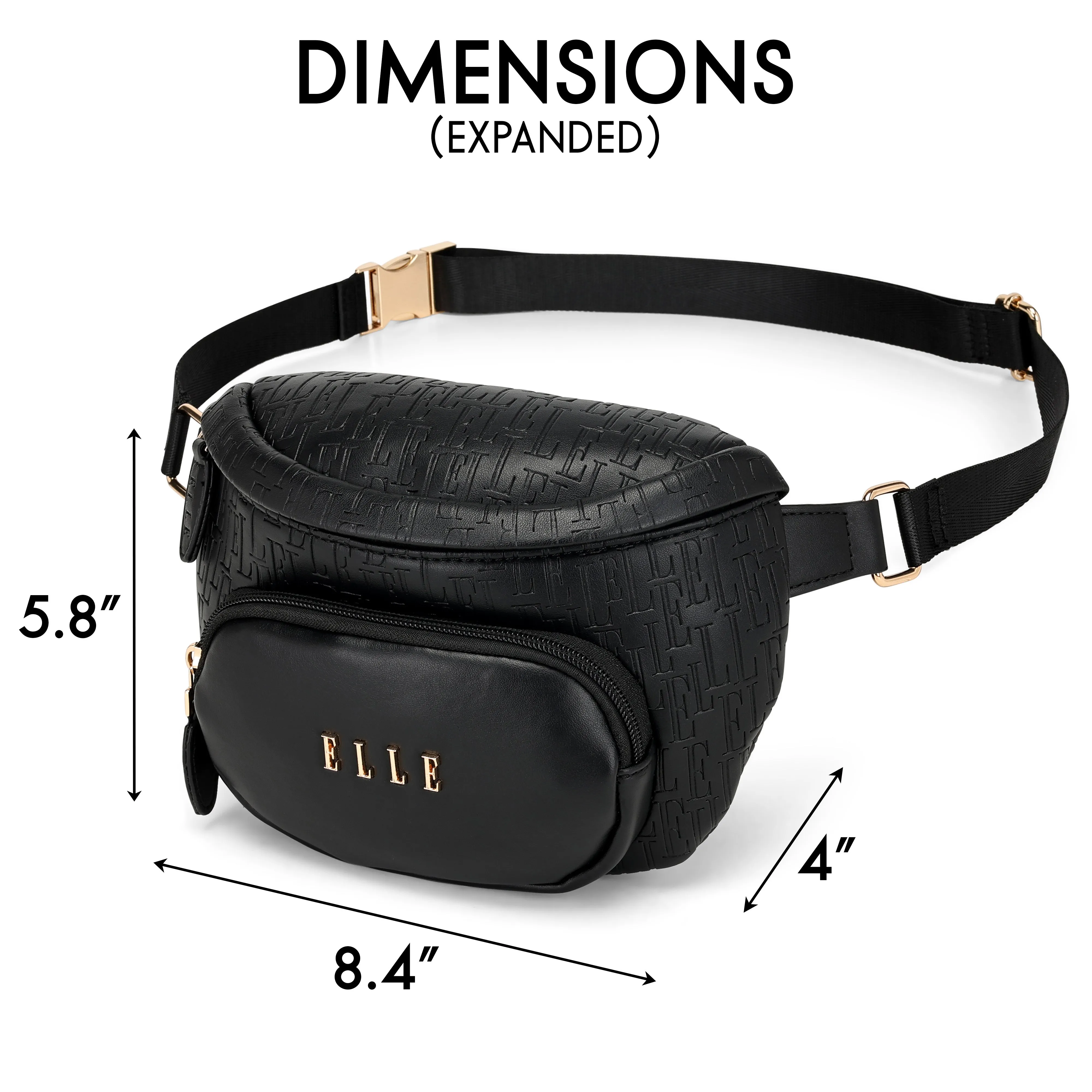 ELLE Wayfarer 1.8L Vegan Leather Monogram Sling