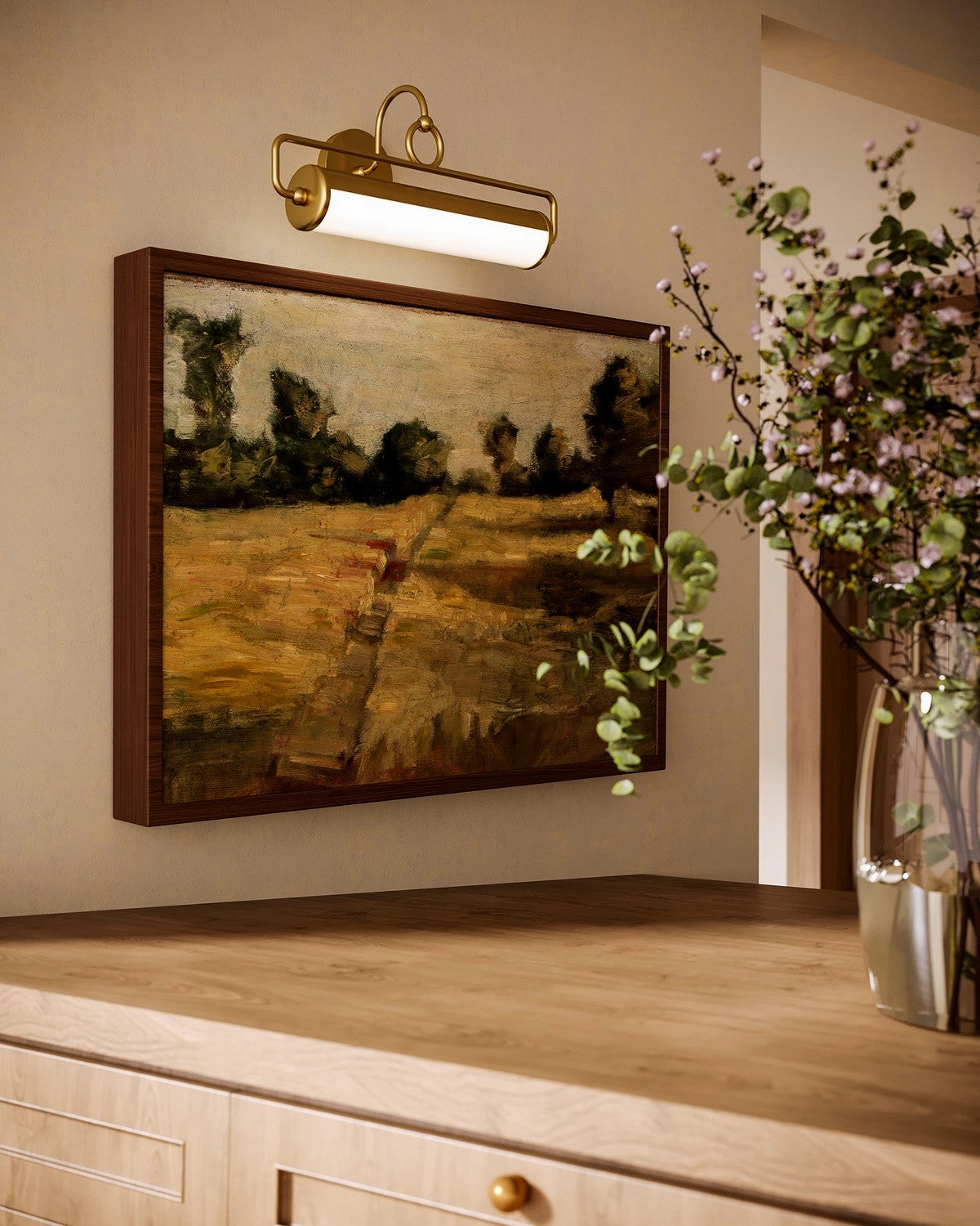 Ellen LED Wall/Picture Light Brushed Gold Wall Light Fixtures online shop
