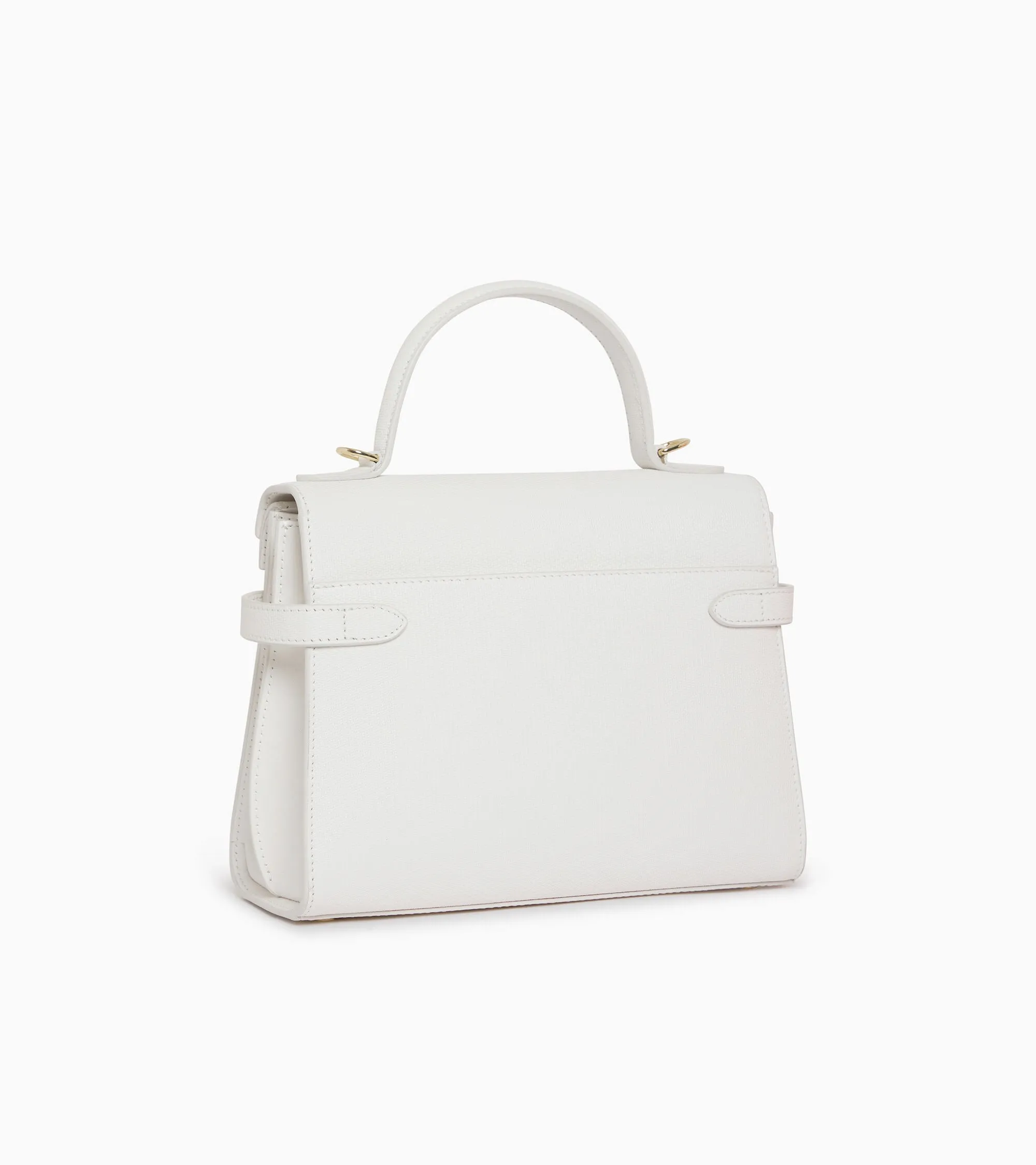Emilie medium handbag with double flap in T-signature leather