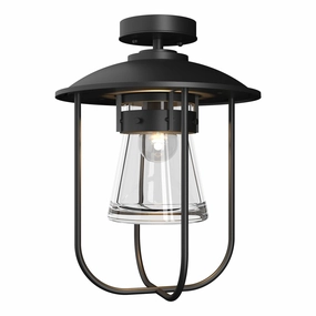 Erlenmeyer One Light Outdoor Semi-Flush Mount Coastal Black Outdoor Ceiling Mount Lighting flash sale