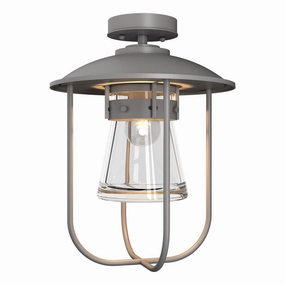 Erlenmeyer One Light Outdoor Semi-Flush Mount Coastal Burnished Steel Outdoor Ceiling Mount Lighting flash sale