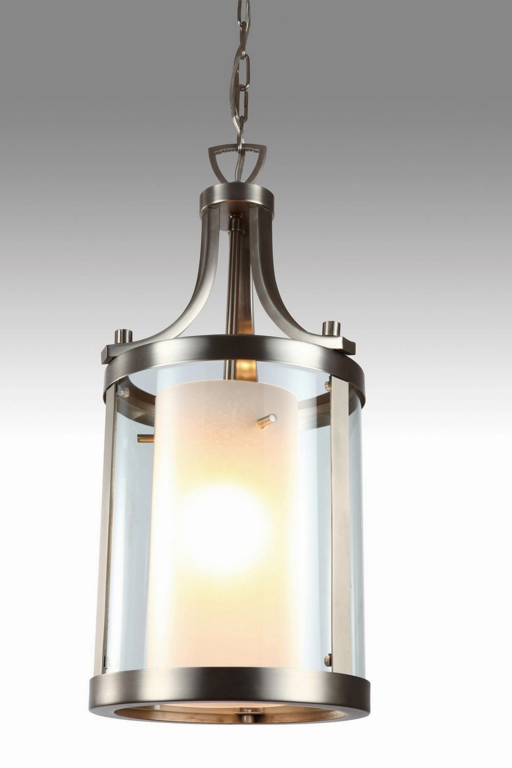 Essex One Light Pendant Buffed Nickel w/Half Opal Glass Ceiling Lights Lighting discount price