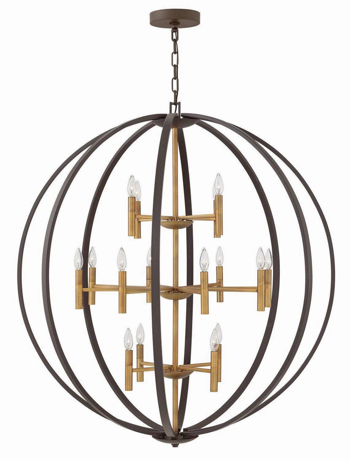 Euclid LED Chandelier Spanish Bronze Ceiling Lights Lighting best price