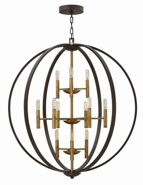 Euclid LED Foyer Chandelier Spanish Bronze Ceiling Lights Lighting best price