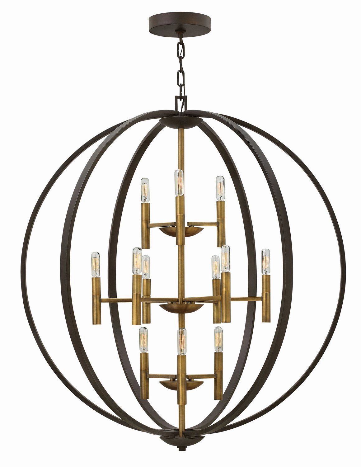Euclid LED Foyer Chandelier Spanish Bronze Ceiling Lights Lighting best price