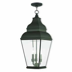 Exeter Three Light Outdoor Pendant Black Outdoor Hanging Lights Lighting value pack