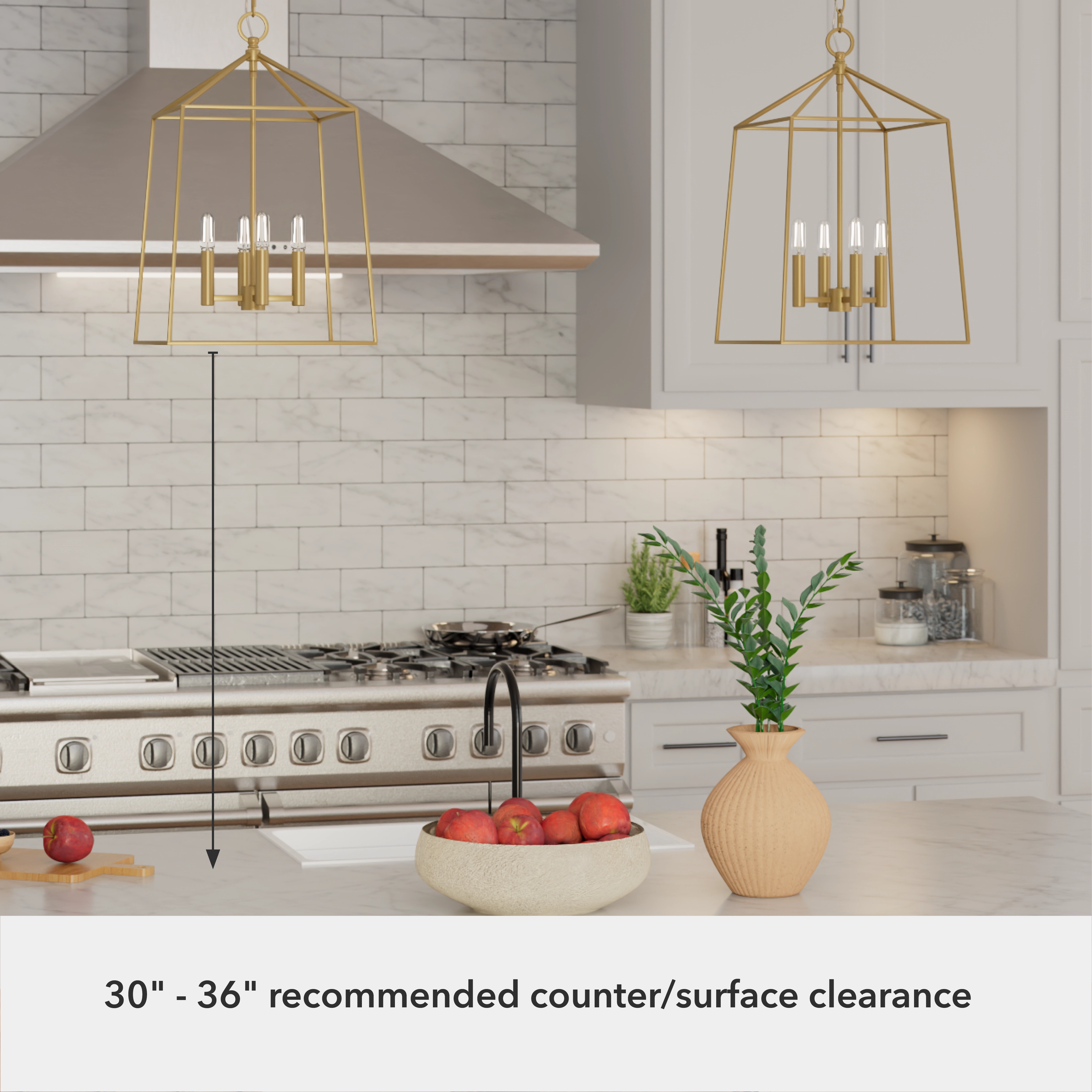 Fair Oaks Four Light Pendant Luxe Gold Cheap Ceiling Lights available
