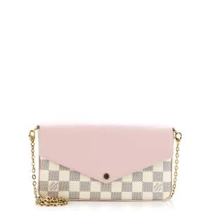 Felicie Pochette Damier and Leather