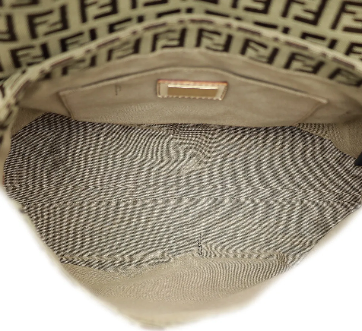 Fendi Bicolor Zucchino Flap Shoulder Bag