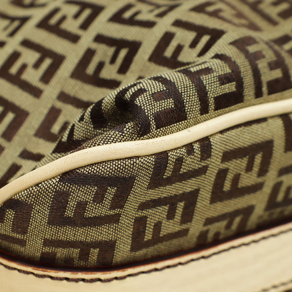 Fendi Bicolor Zucchino Flap Shoulder Bag