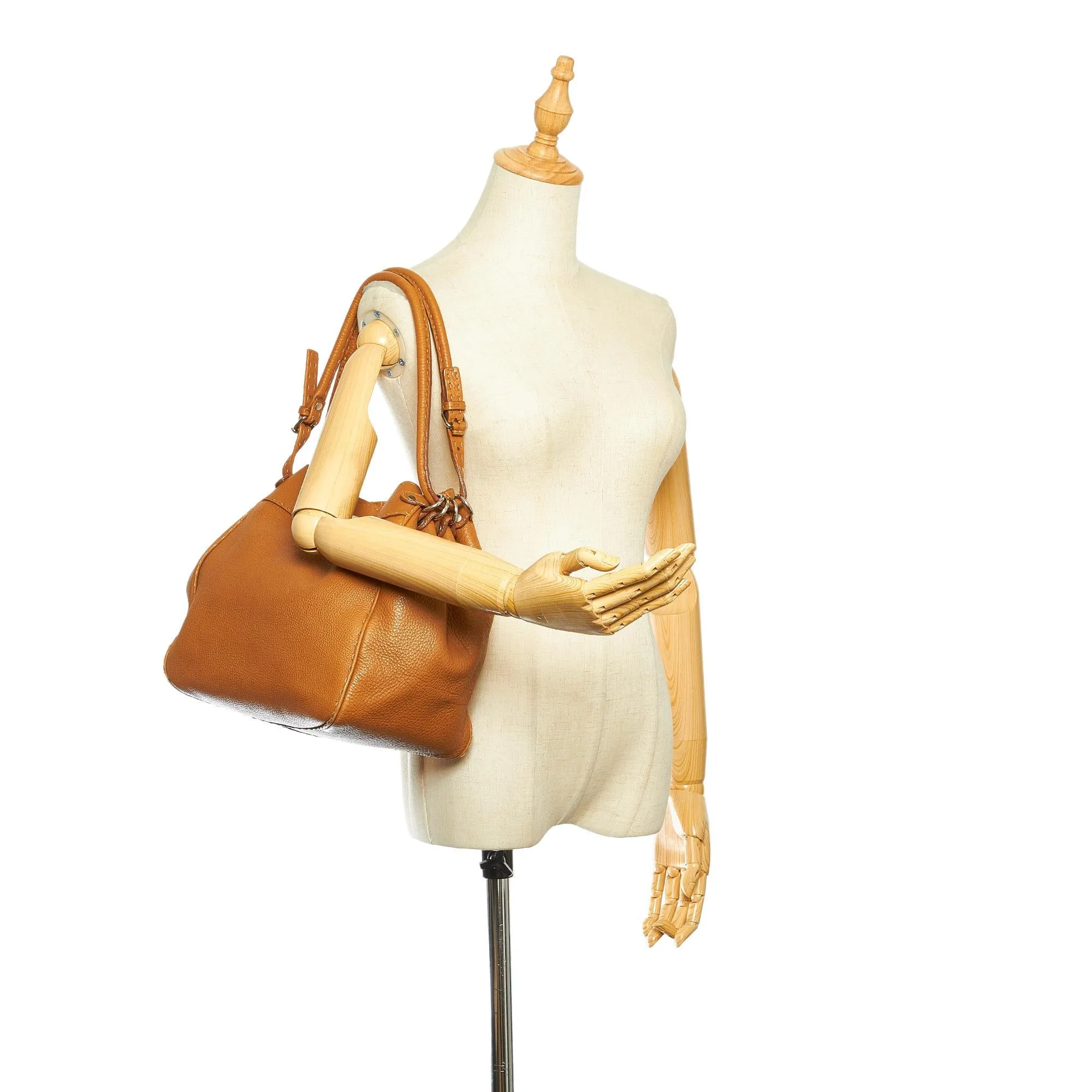 Fendi Selleria Leather Shoulder Bag