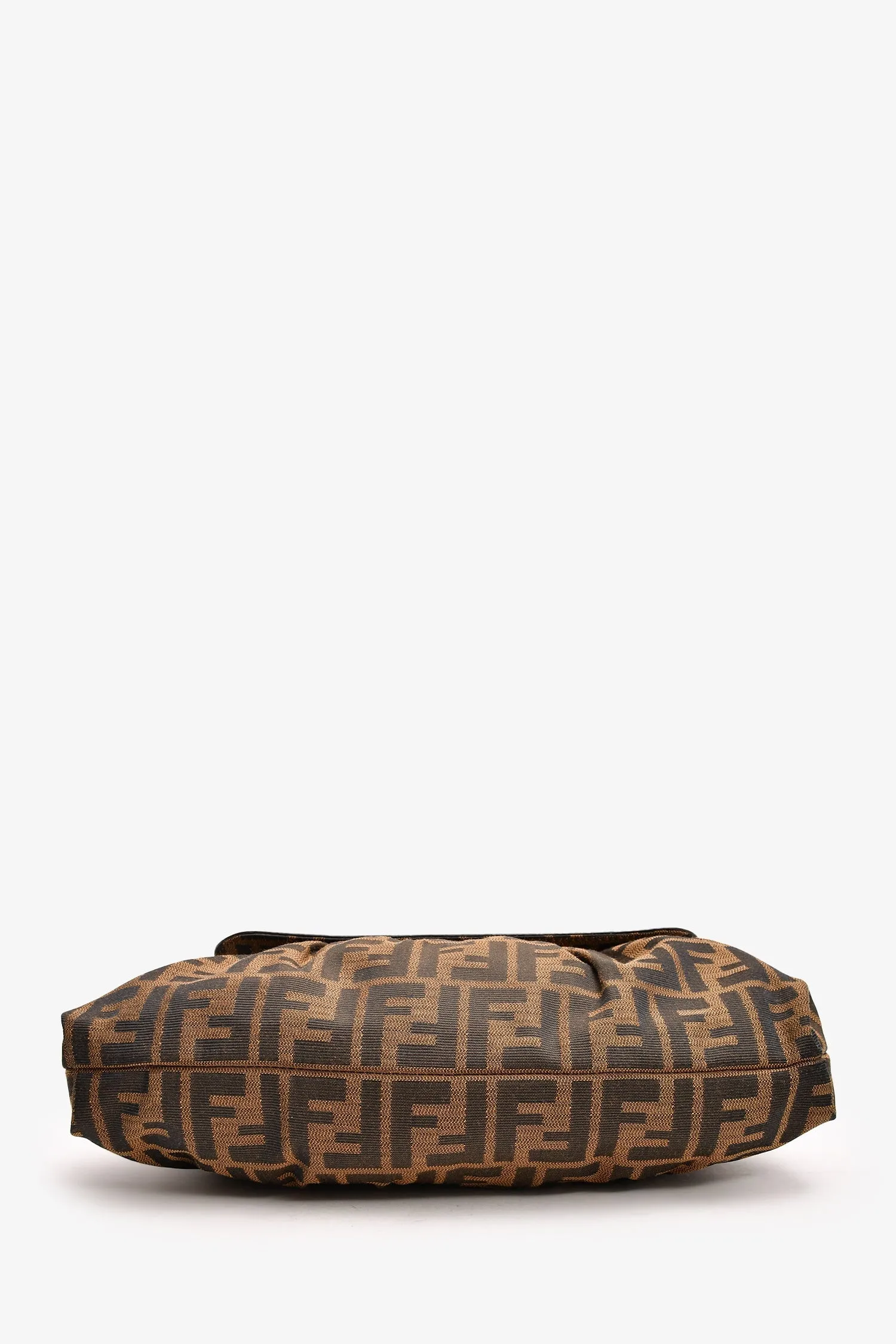 Fendi Vintage Brown Zucca Print Shoulder Bag