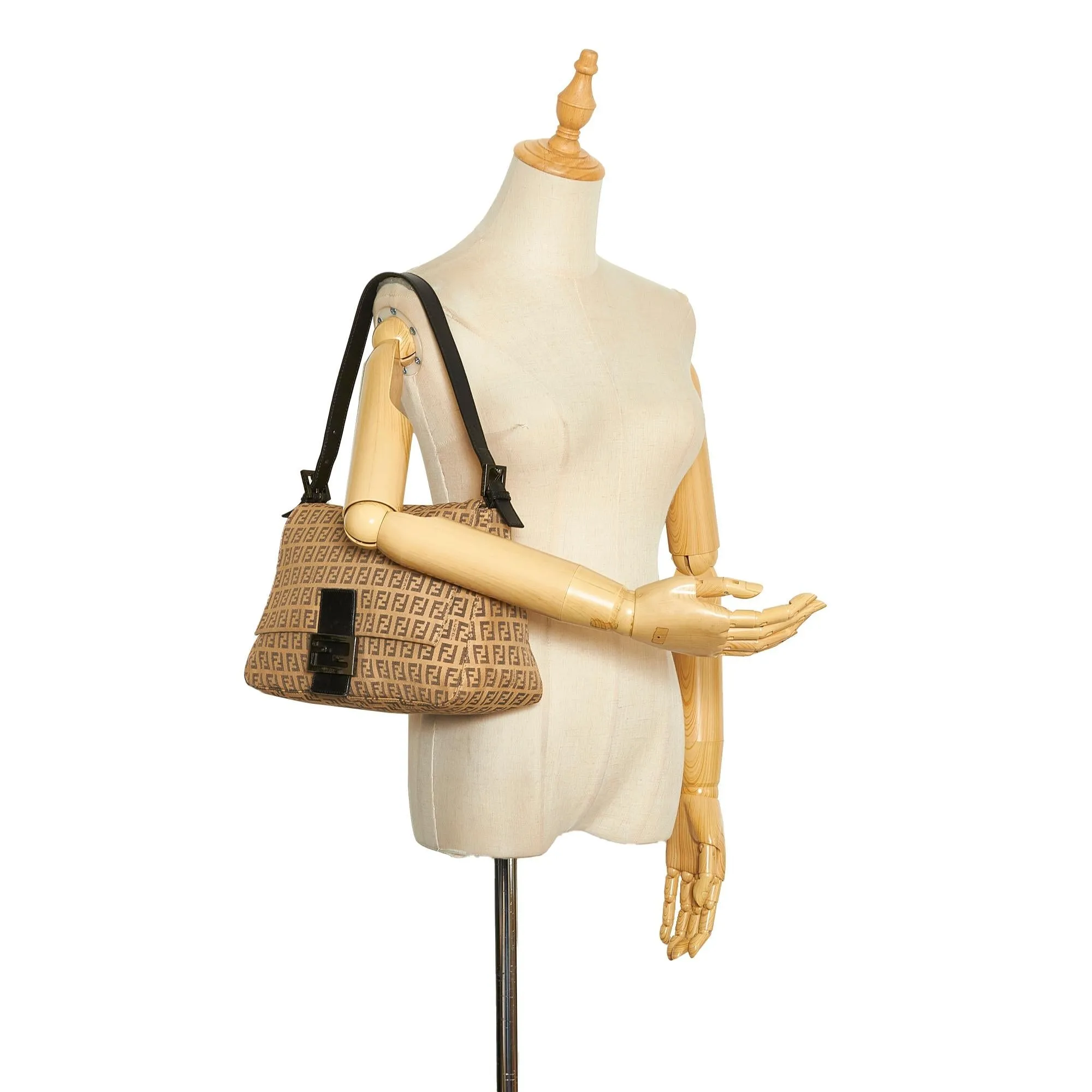 Fendi Zucchino Mamma Forever Canvas Shoulder Bag