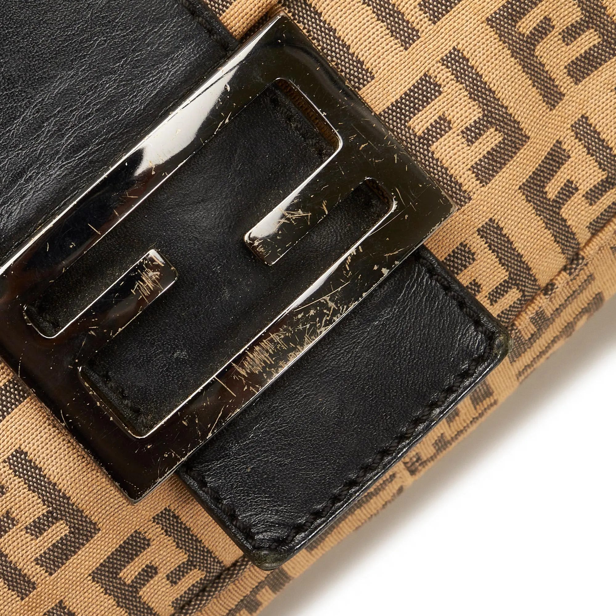 Fendi Zucchino Mamma Forever Canvas Shoulder Bag