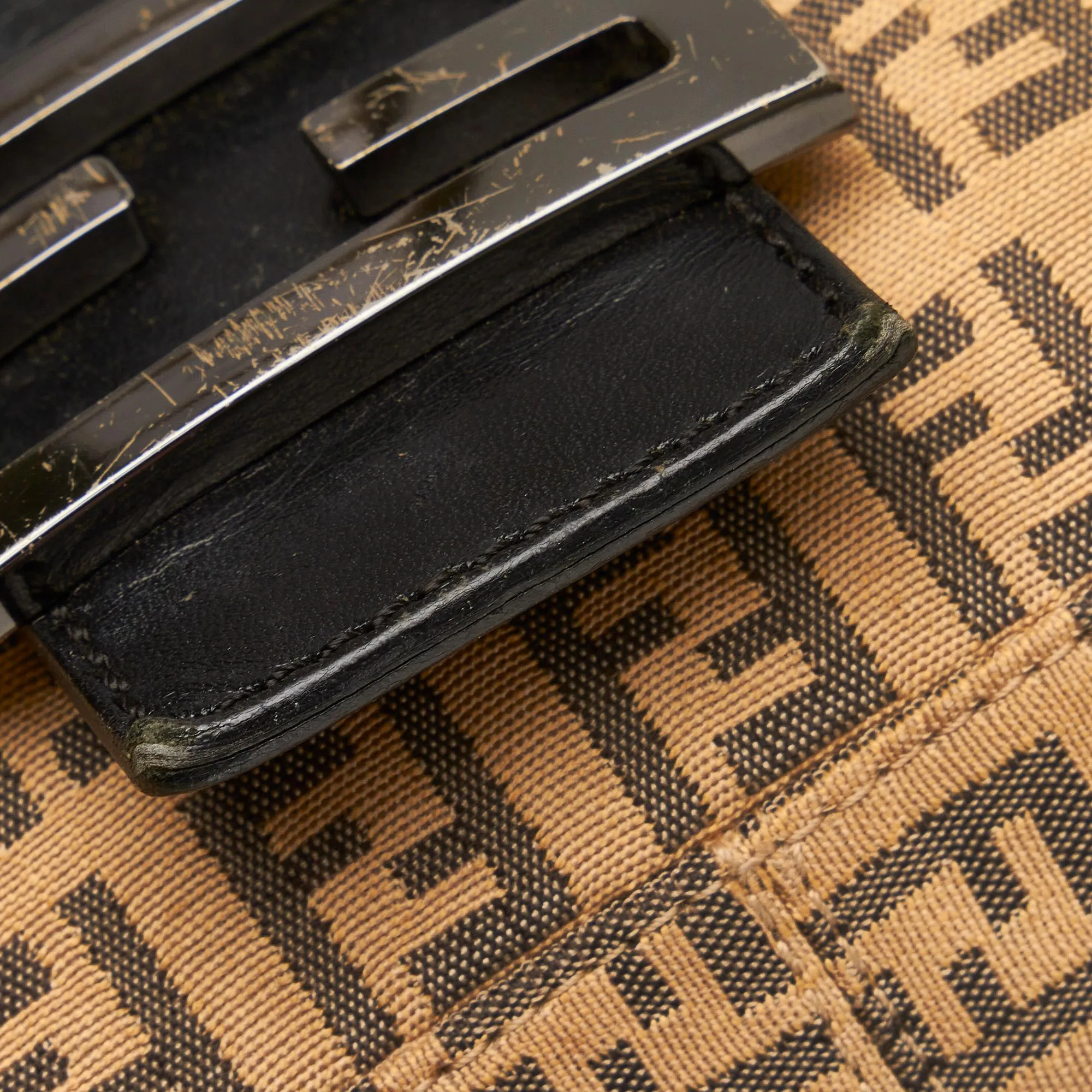 Fendi Zucchino Mamma Forever Canvas Shoulder Bag