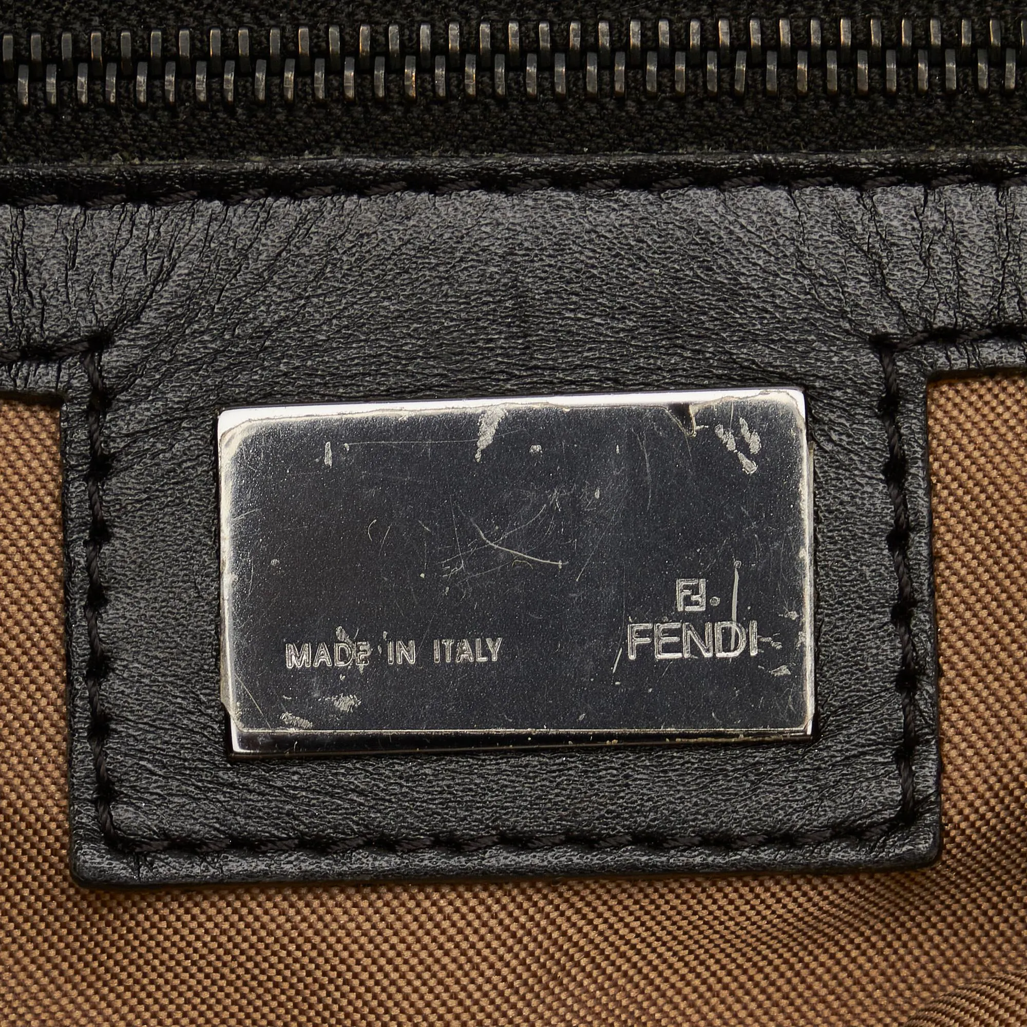 Fendi Zucchino Mamma Forever Canvas Shoulder Bag