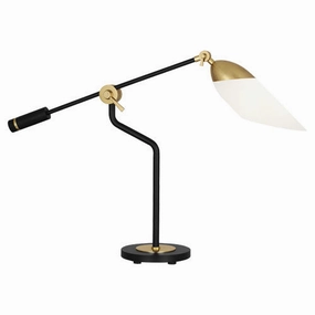 Ferdinand One Light Table Lamp Matte Black Painted w/ Modern Brass Desk Lamps Lighting sale online