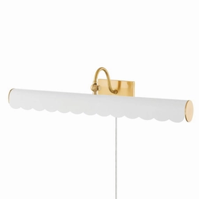 Fifi Three Light Picture Light Aged Brass Wall Lights for patio sale