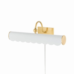 Fifi Two Light Picture Light Aged Brass Wall Lights for patio sale
