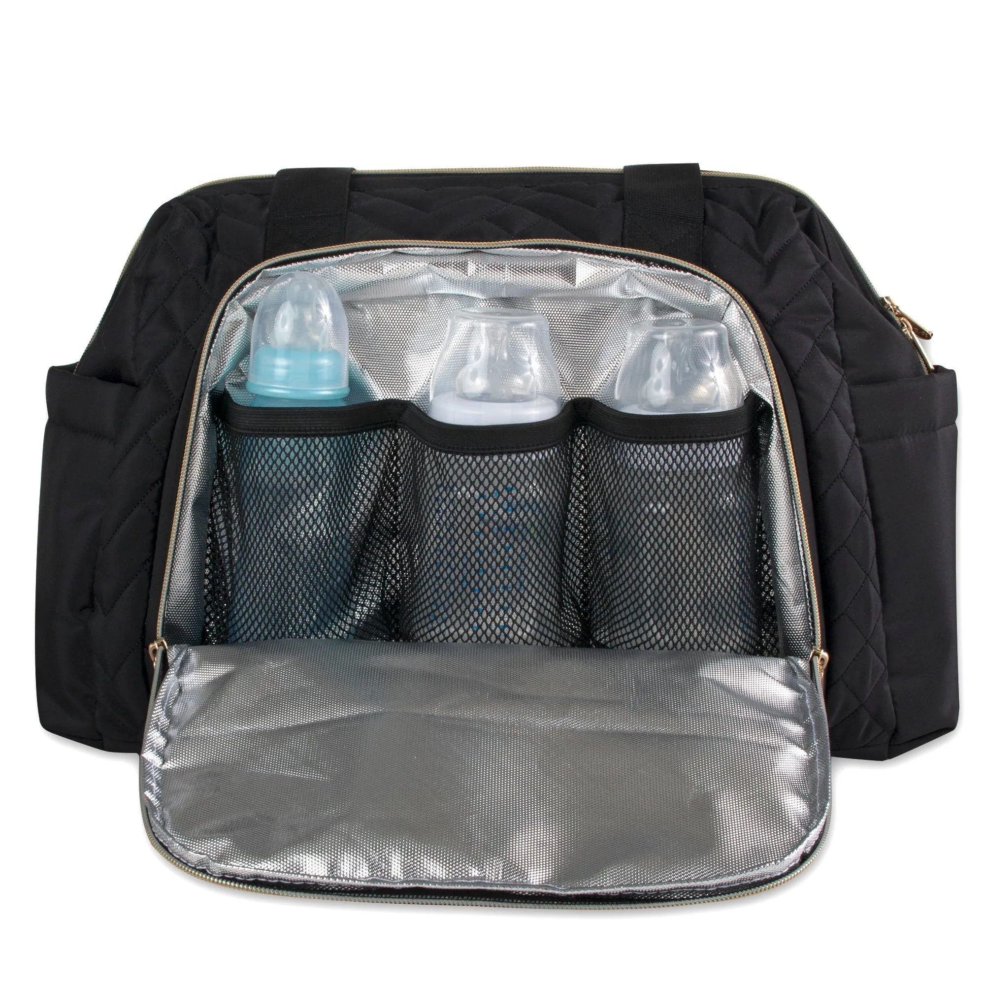 Fisher Price Quilted Signature Black Diaper Bag Tote