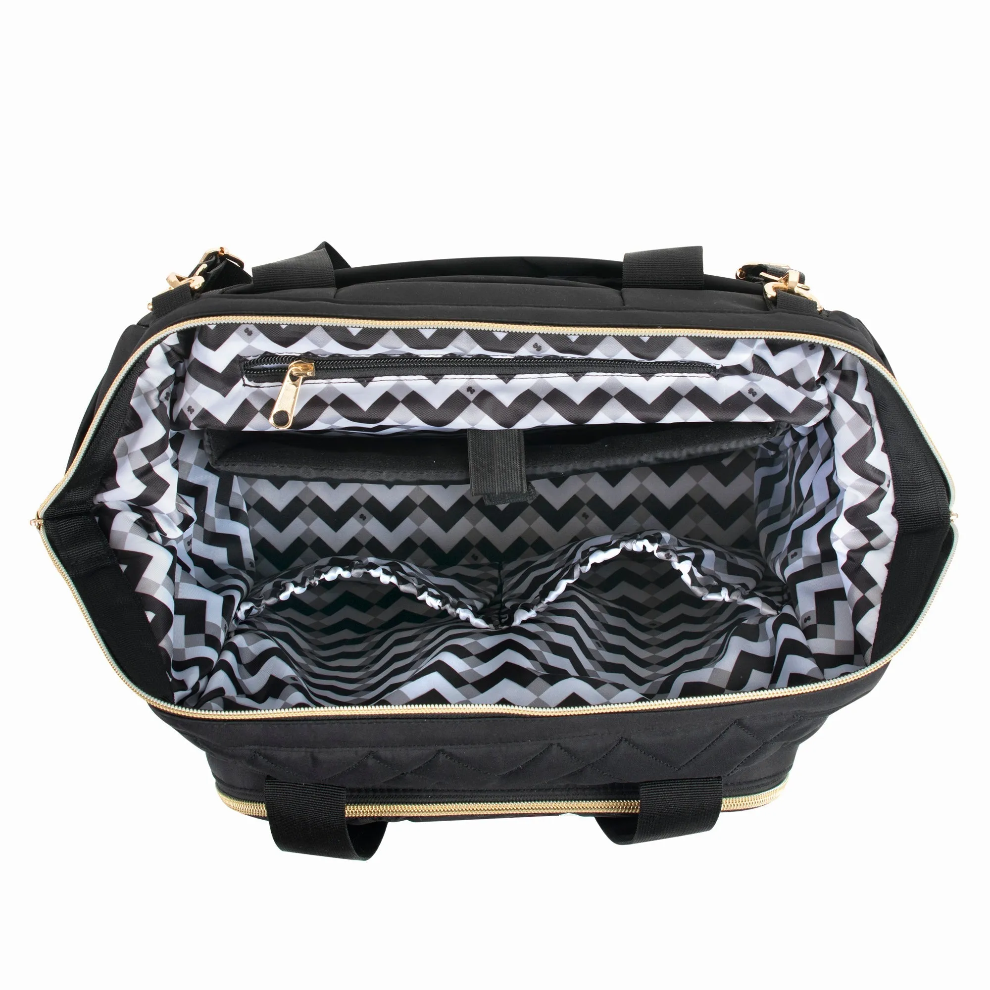 Fisher Price Quilted Signature Black Diaper Bag Tote