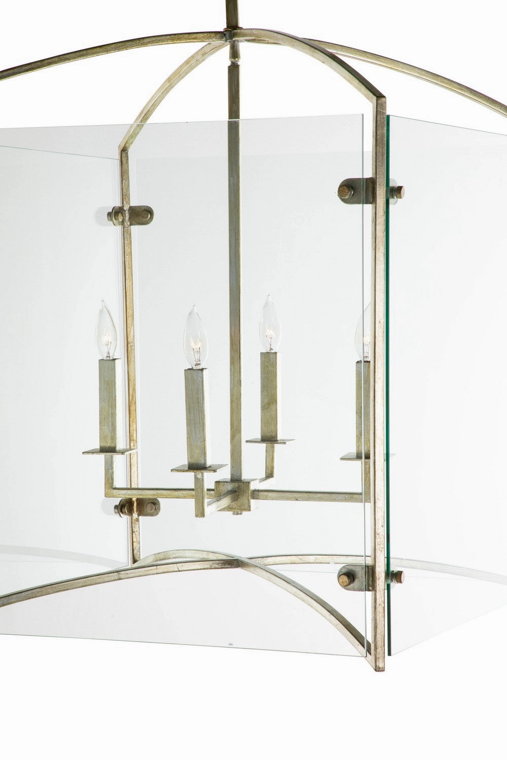 Fleur Four Light Chandelier Champagne Silver/Tempered Glass Cheap Ceiling Lights available