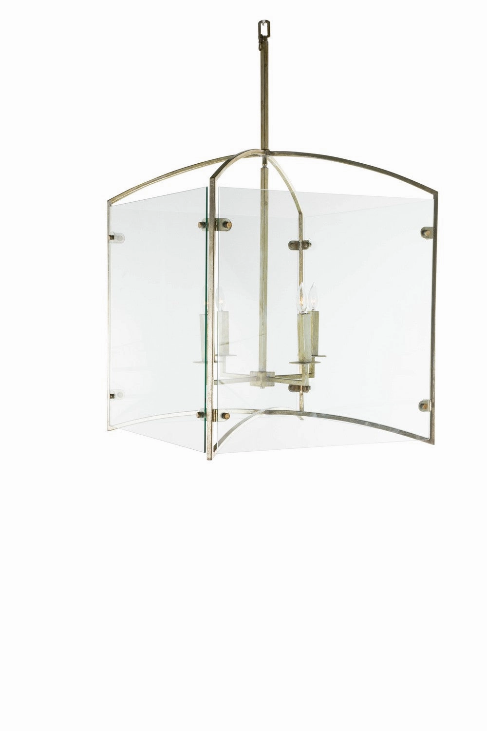 Fleur Four Light Chandelier Champagne Silver/Tempered Glass Ceiling Lights Lighting cheap deals