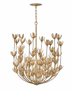 Flora LED Chandelier in Burnished Gold Modern Ceiling Lights shop